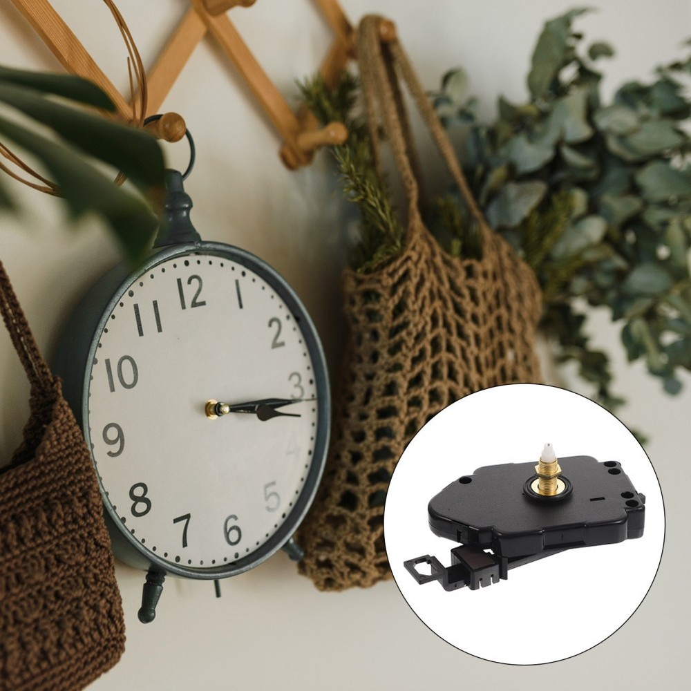 Clock Movement Kit Replacement Wall Clock Mechanism Black Plastic Parts