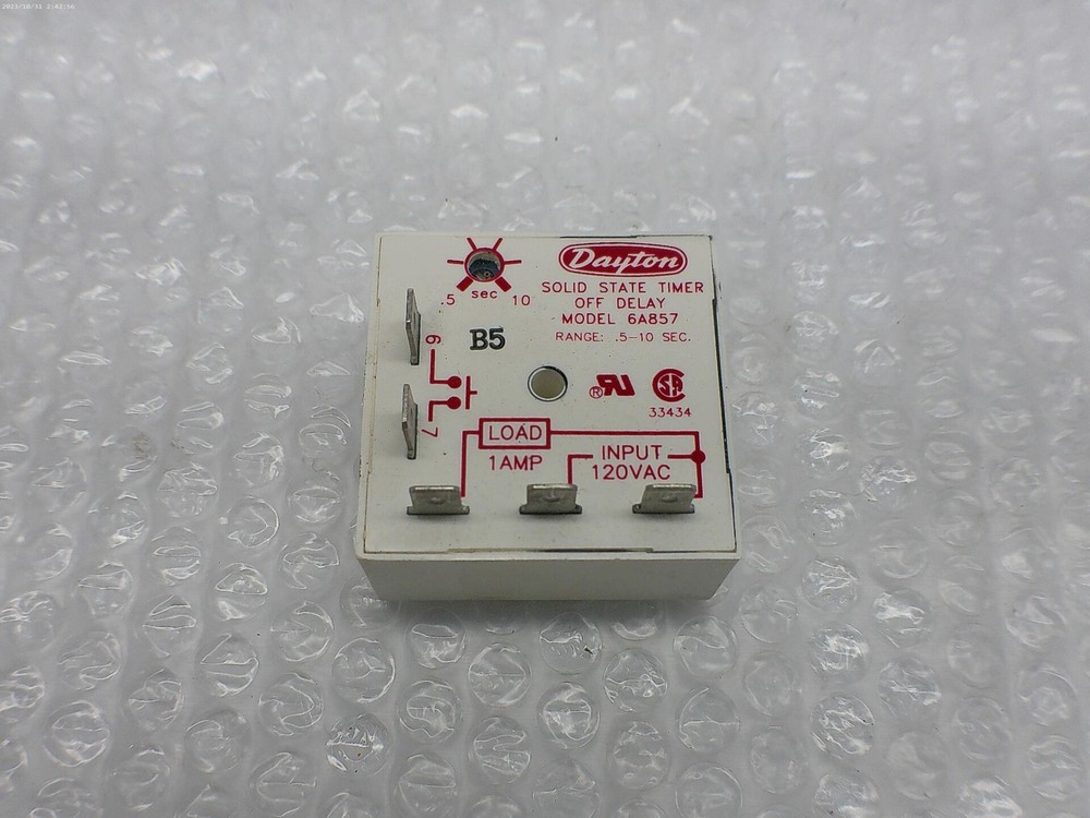 DAYTON 6A857 TIMER .5-10SEC NSNP
