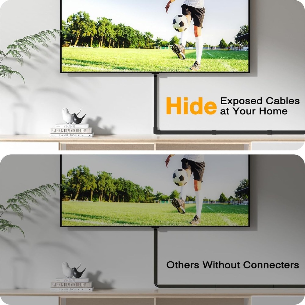 Durable Black Cable Cover Raceway Kit - Easy Installation & Child-Safe Design