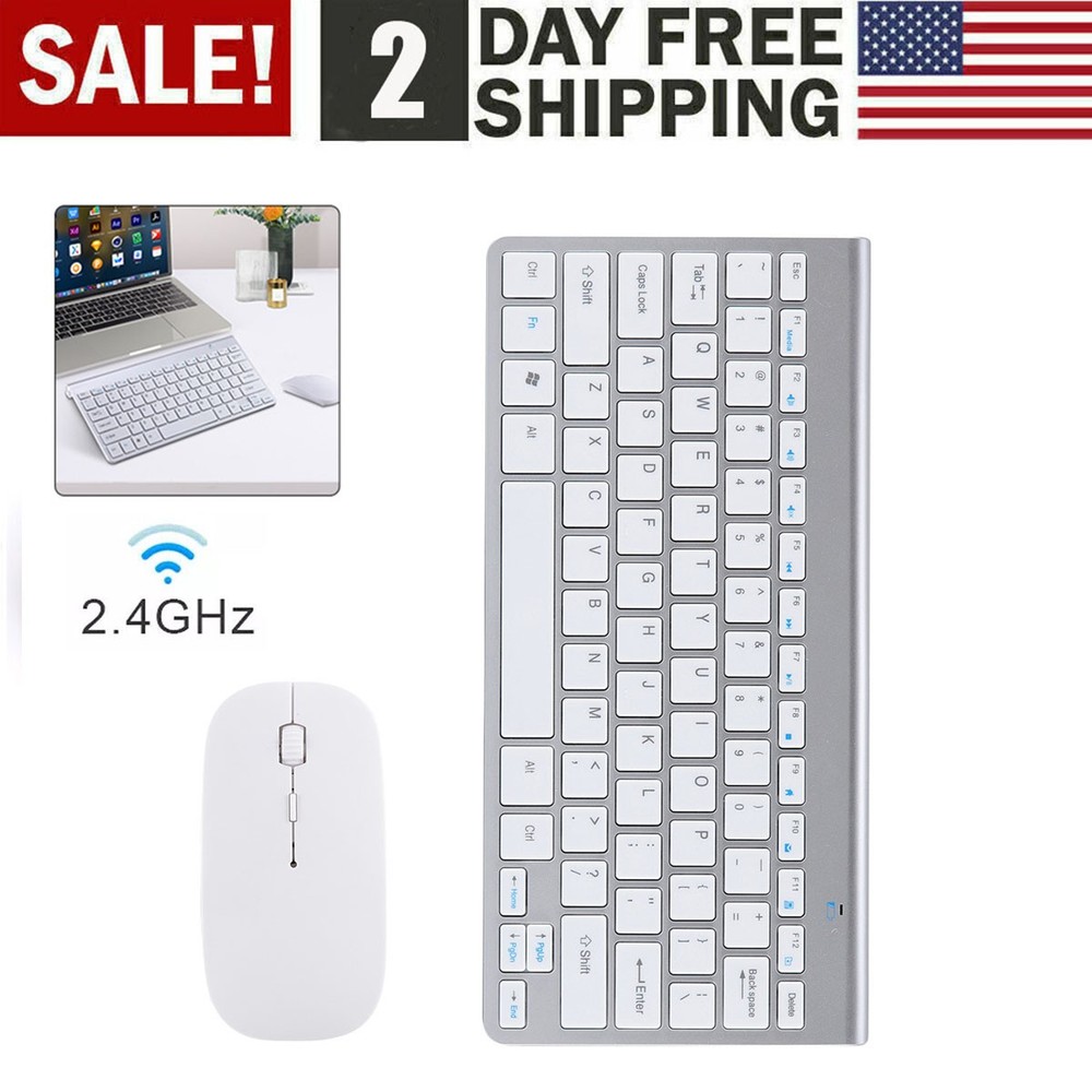 Mini Wireless Keyboard And Mouse Set Waterproof 2.4G For Mac Apple PC Computer