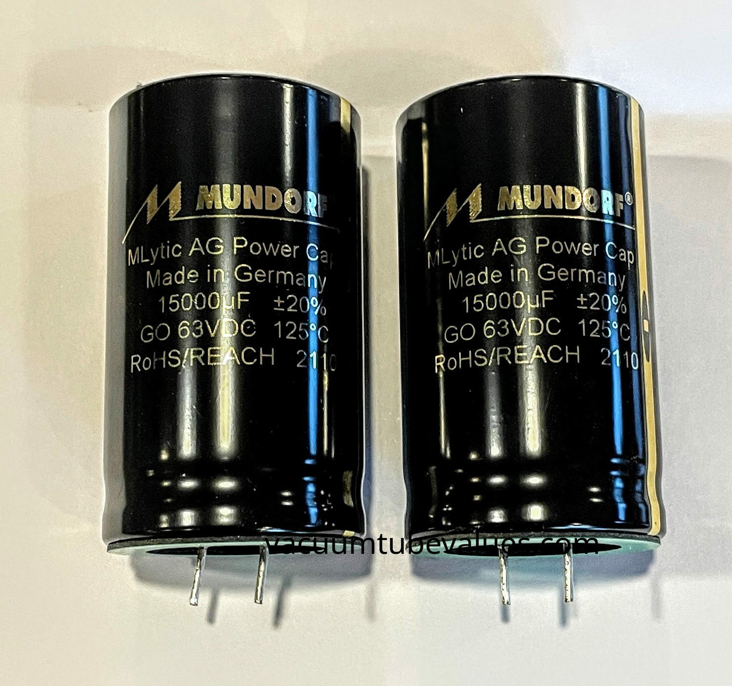 TWO Mundorf  63 VDC MLytic Ag Audio Grade 15000uf uf mfd 15000 105 deg C