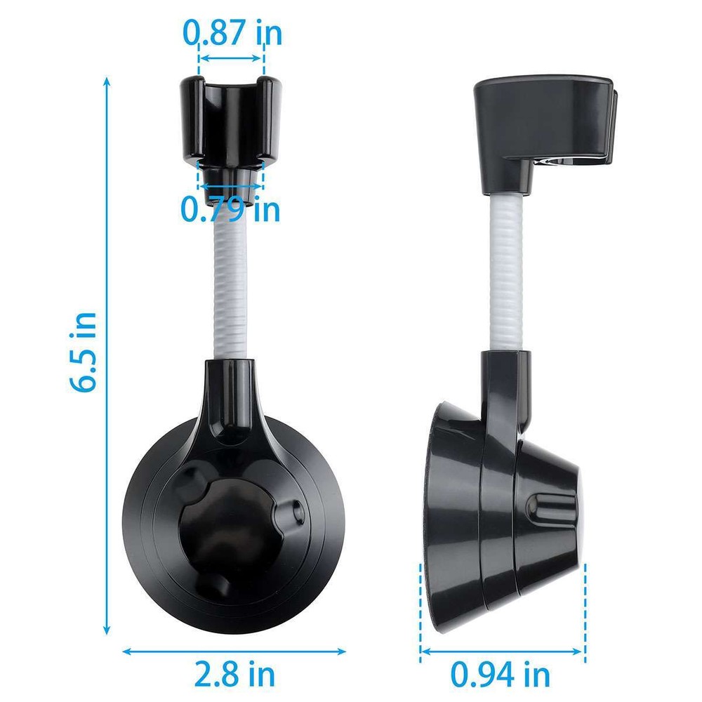 Adjustable Shower Head Holder Suction Cup Handheld Wall Mount Bathroom Bracket