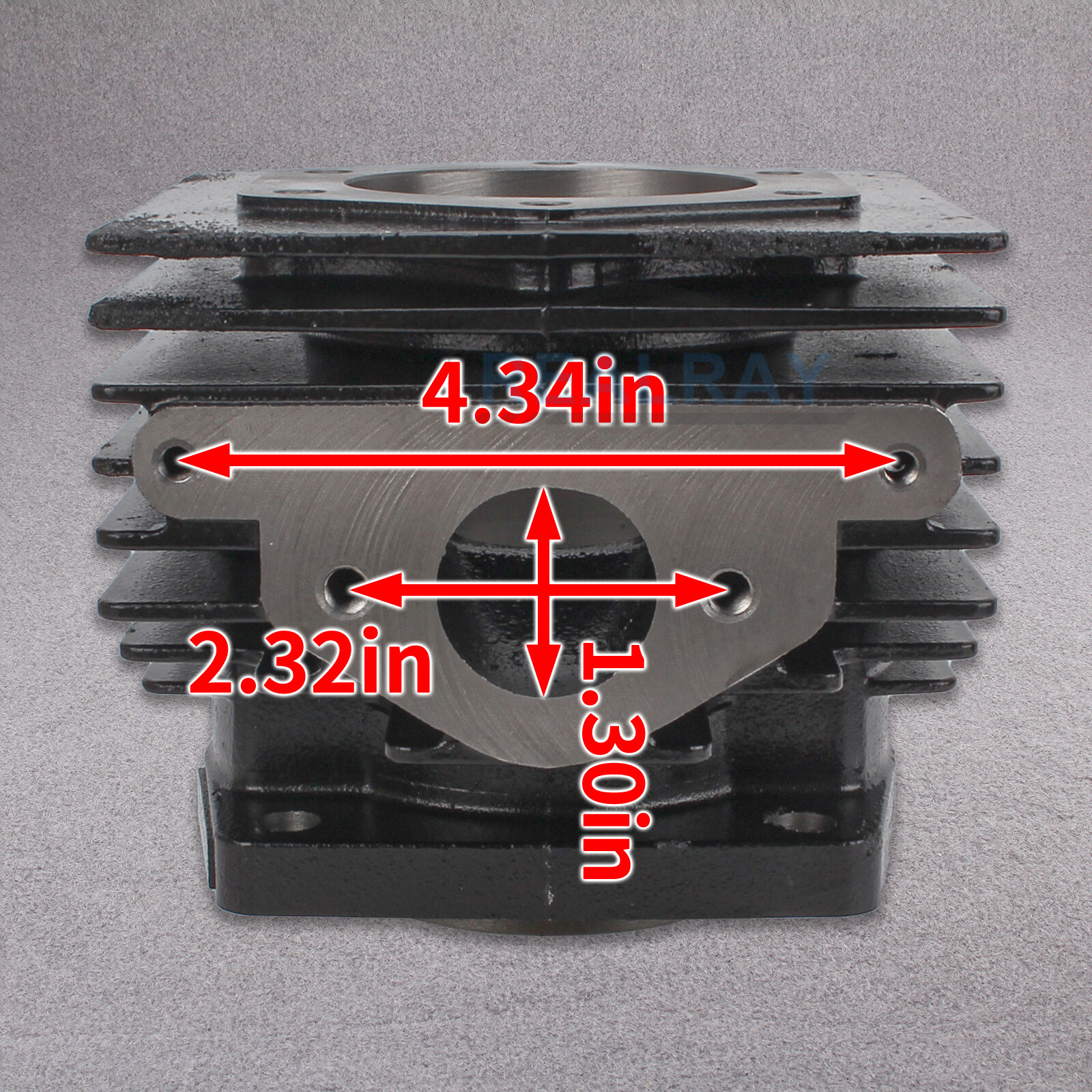 For 1976-1988 EZGO 2 Cycle Gas Golf Cart Top End Rebuild Kit Cylinder & Piston