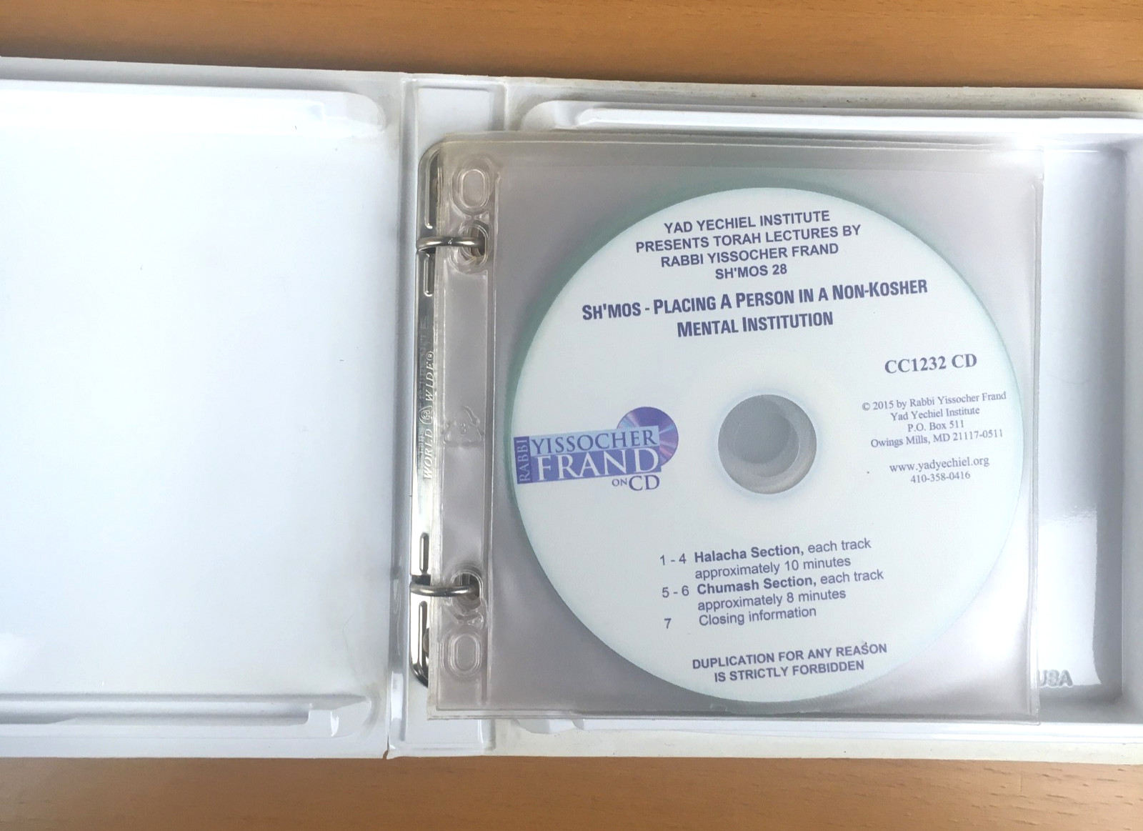 Rabbi Yissocher Frand SH'MOS Commuter's Chavrusah Lecture Series 28 - 10 CD Set