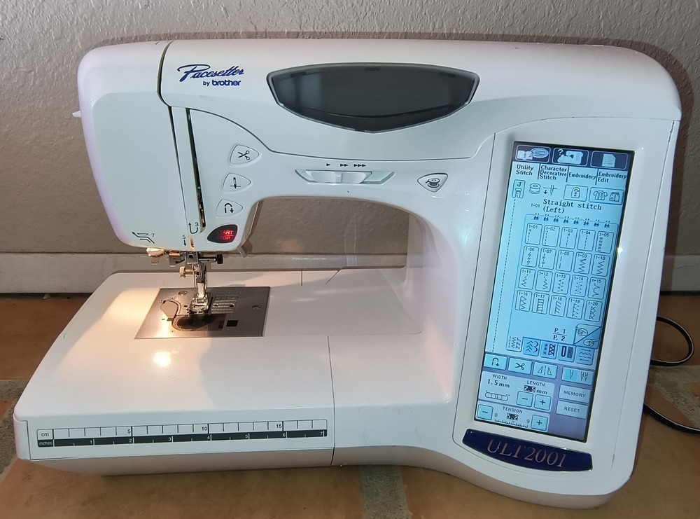 Brother Pacesetter ULT2001 high-end computerized sewing and embroidery machine.