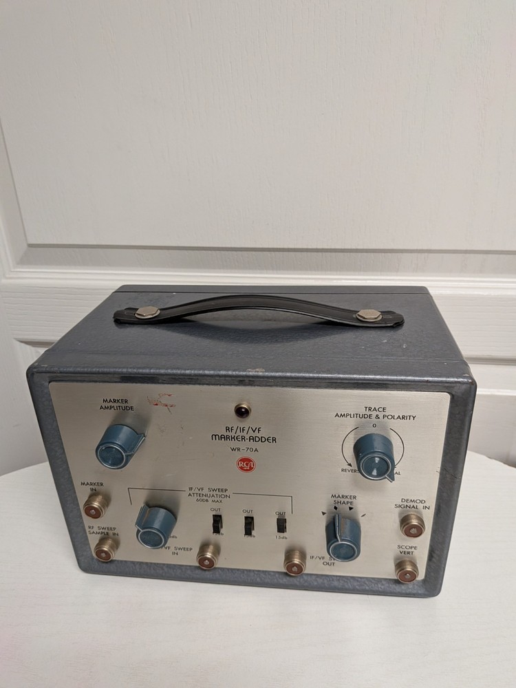 Vintage RCA RF/IF/VF MARKER-ADDER WR-70A Sweep Alignment Generator Untested