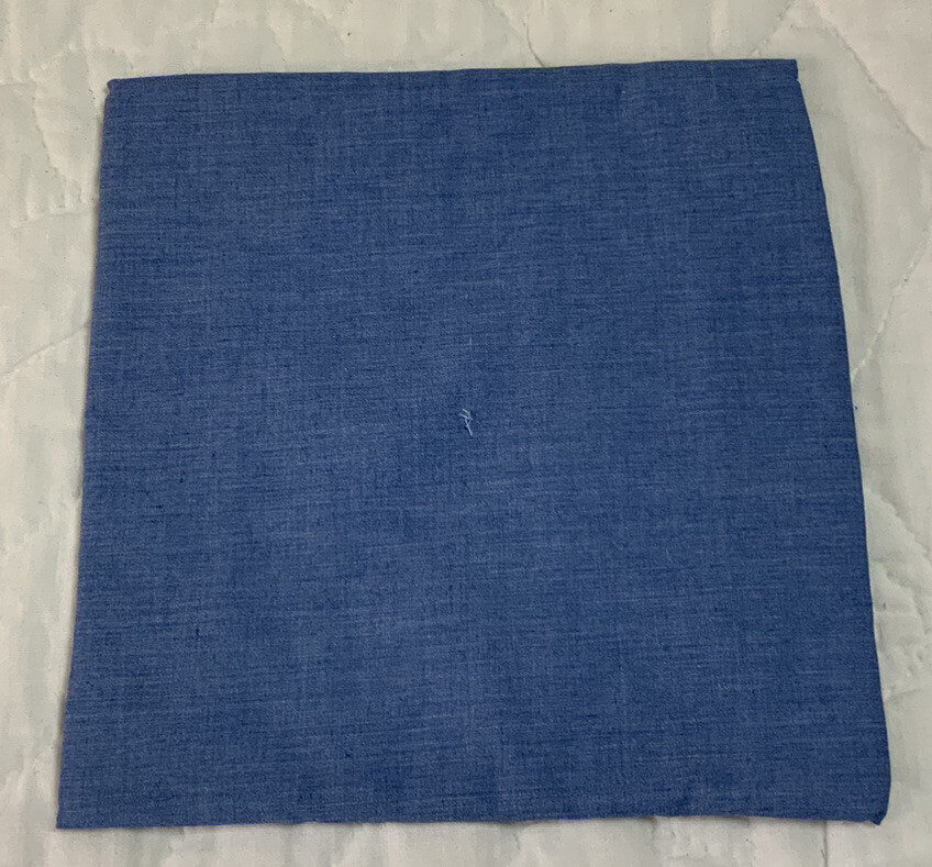 Vintage Patchwork Small Quilt Table Topper Or Doll Quilt, Nine Patch, Navy, Red