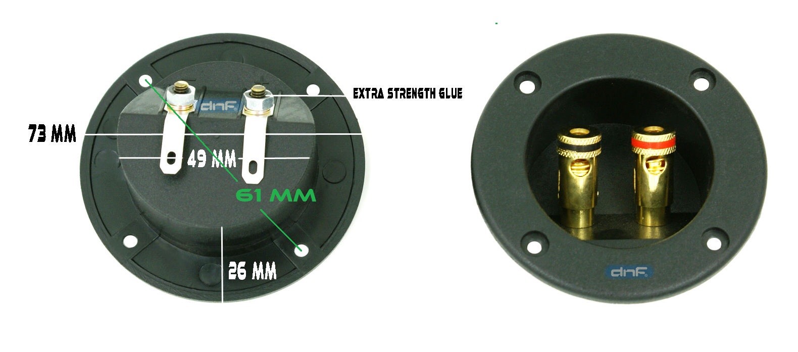 SPEAKER BOX TERMINAL ROUND SPRING CUP CONNECTOR SUBWOOFER ENCLOSURE WIRE INSTALL