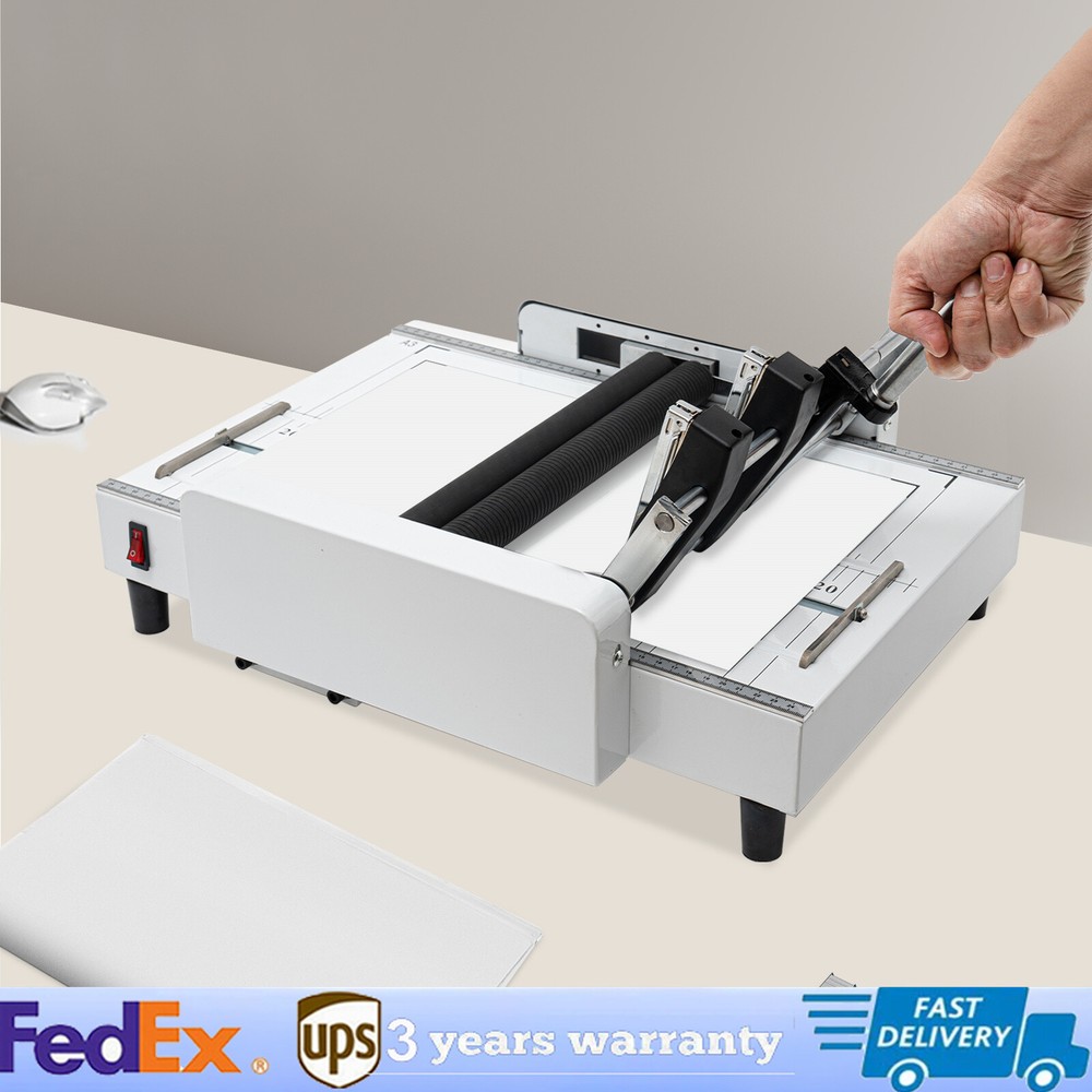 A3 Booklet Folding Binding Machine Paper Stapling Making Book Stapler Office 60W