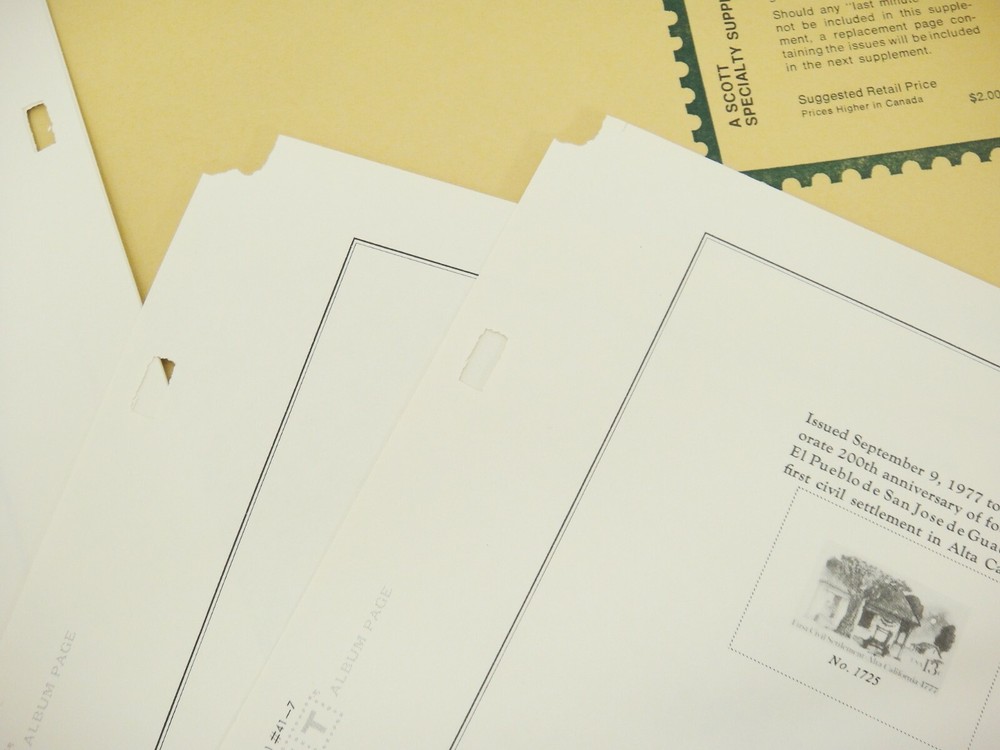 Scott 1977 US Commemorative Singles Stamp Supplement #7 NOS