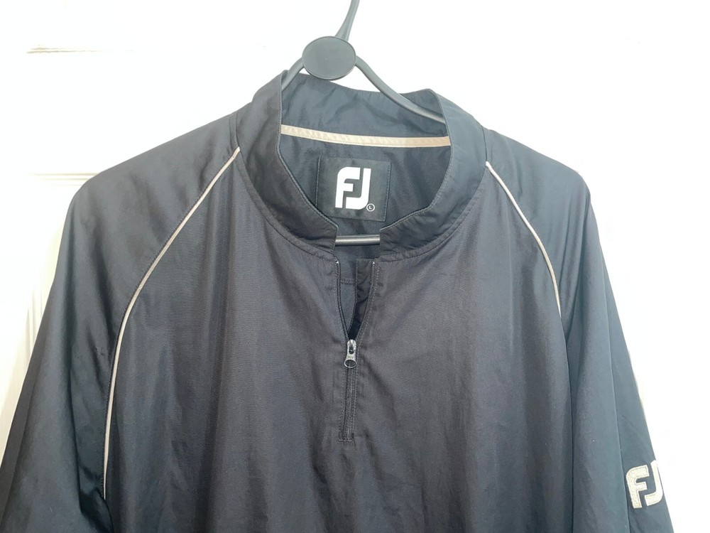 Footjoy Mens Large Black Long Sleeved Pullover Activewear Jacket (EX COND)