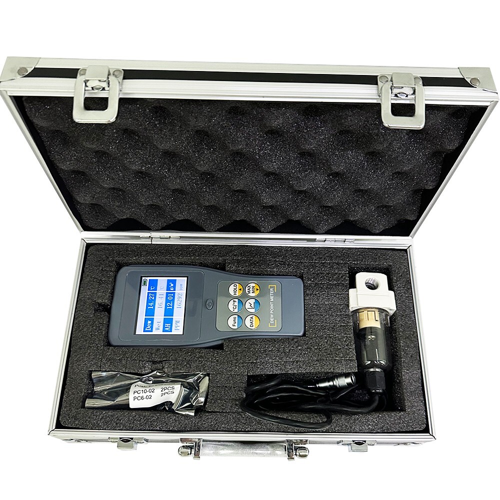 Precision Dew Point Meter with Split Sensor Ambient Temperature PPM Measurement