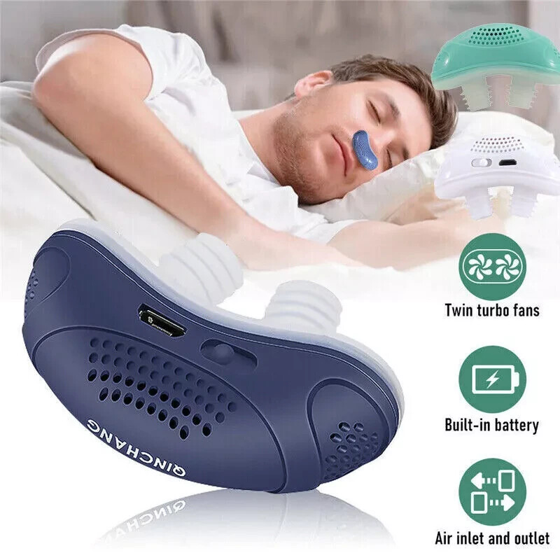Electric Anti Snore Device Anti-Snoring Stopper Anti Snore Nose Clip Sleep Aid