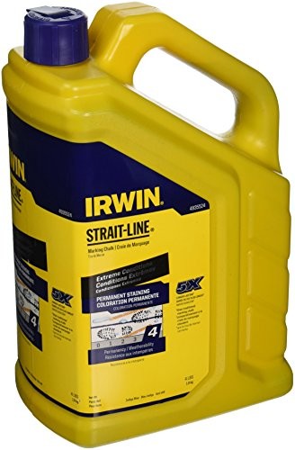 IRWIN Tools STRAIT-LINE Permanent Staining Marking Chalk, Indigo Blue, 4pound