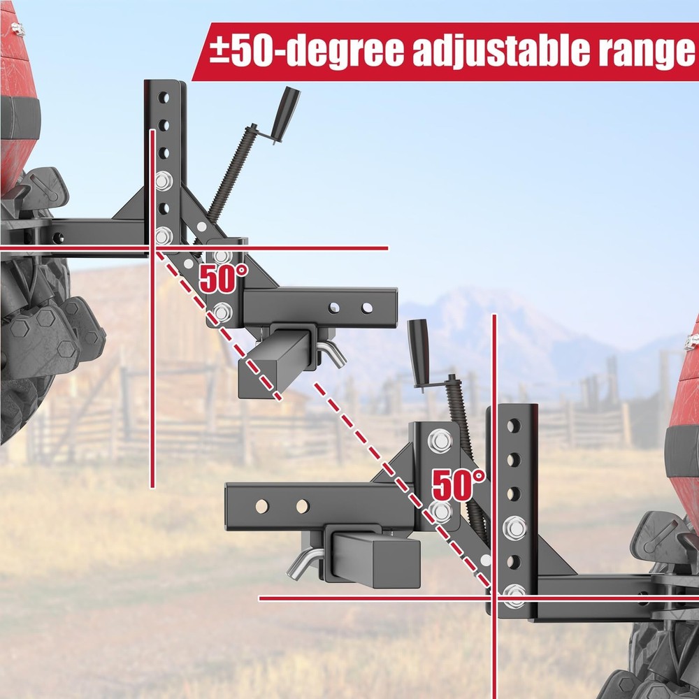 Manual Quick Implement Lift 1-Point Lift System for ATV/UTV With 2 inch Receiver