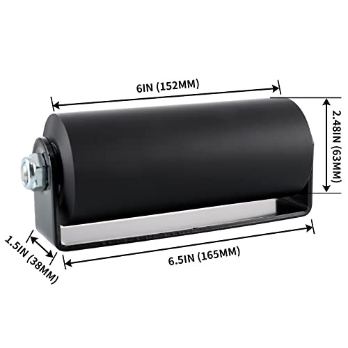 Skelang 2 Pcs Slide Gate Guide Roller, 6" Rolling Gates Guider with C Bracket,