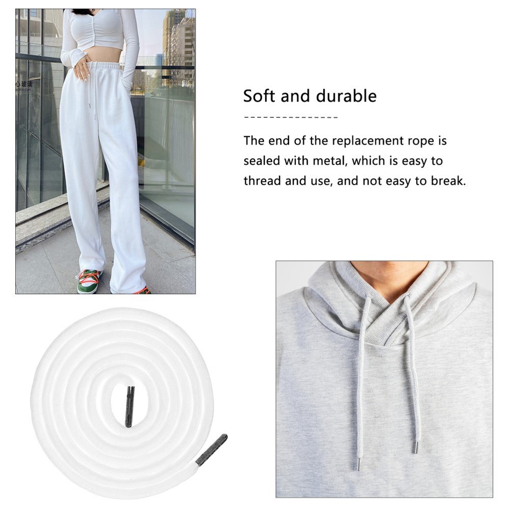 Jackets Drawstring Cords Replacement for Sweatpants Black Cotton Drawstrings
