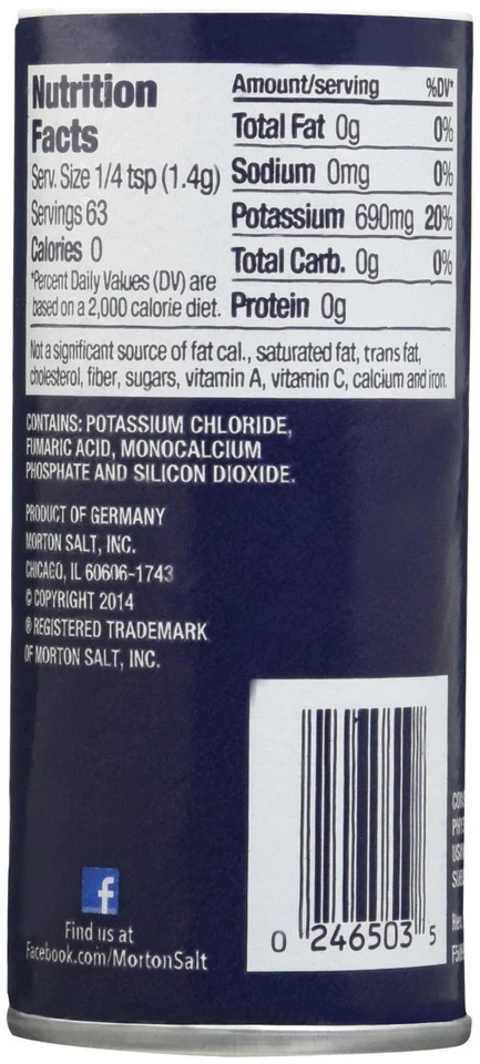 Morton Salt Substitute 3.12 oz 2 pk