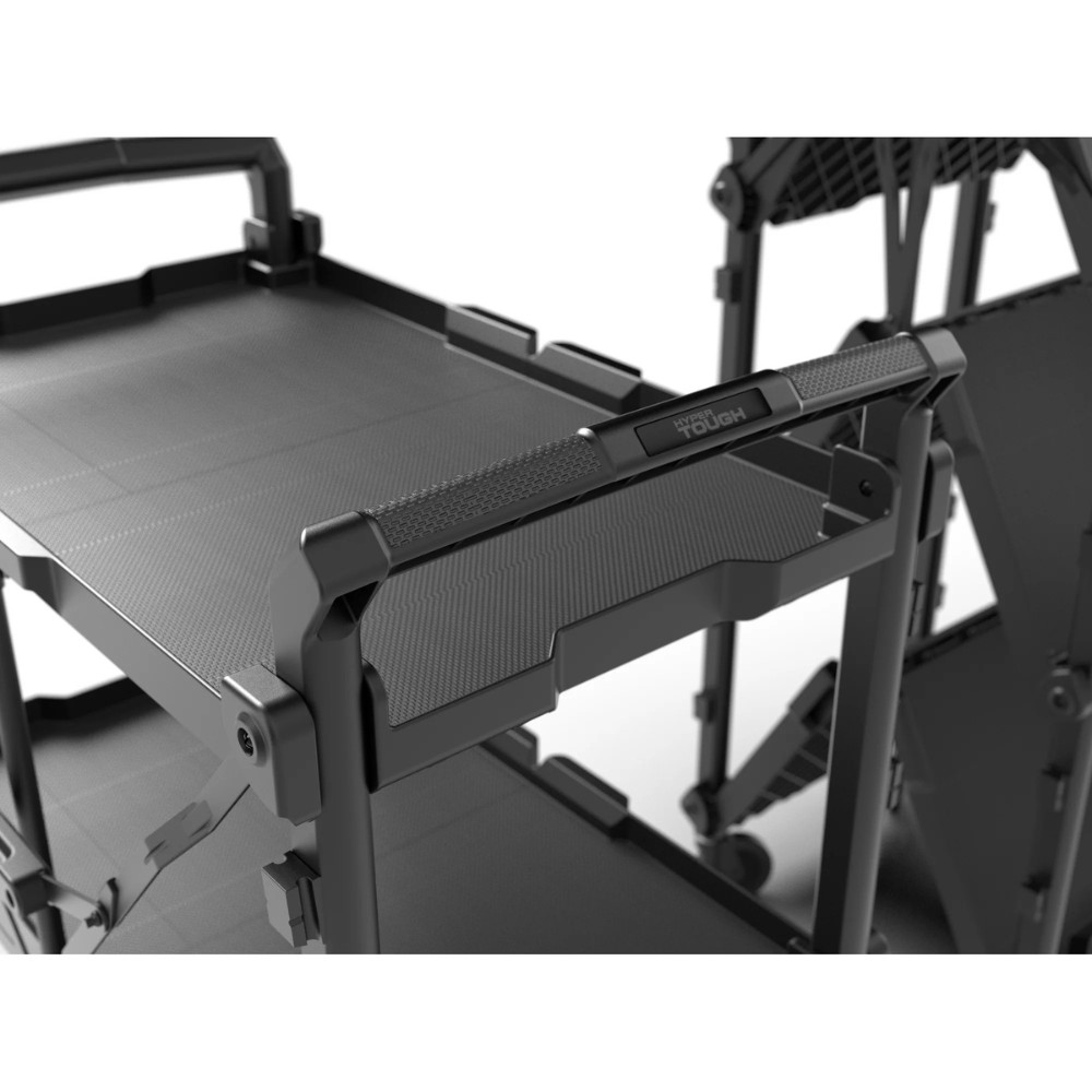 Hyper Tough Hyper Stack Foldable Collapsible Utility Cart Rolling Dolly, Black