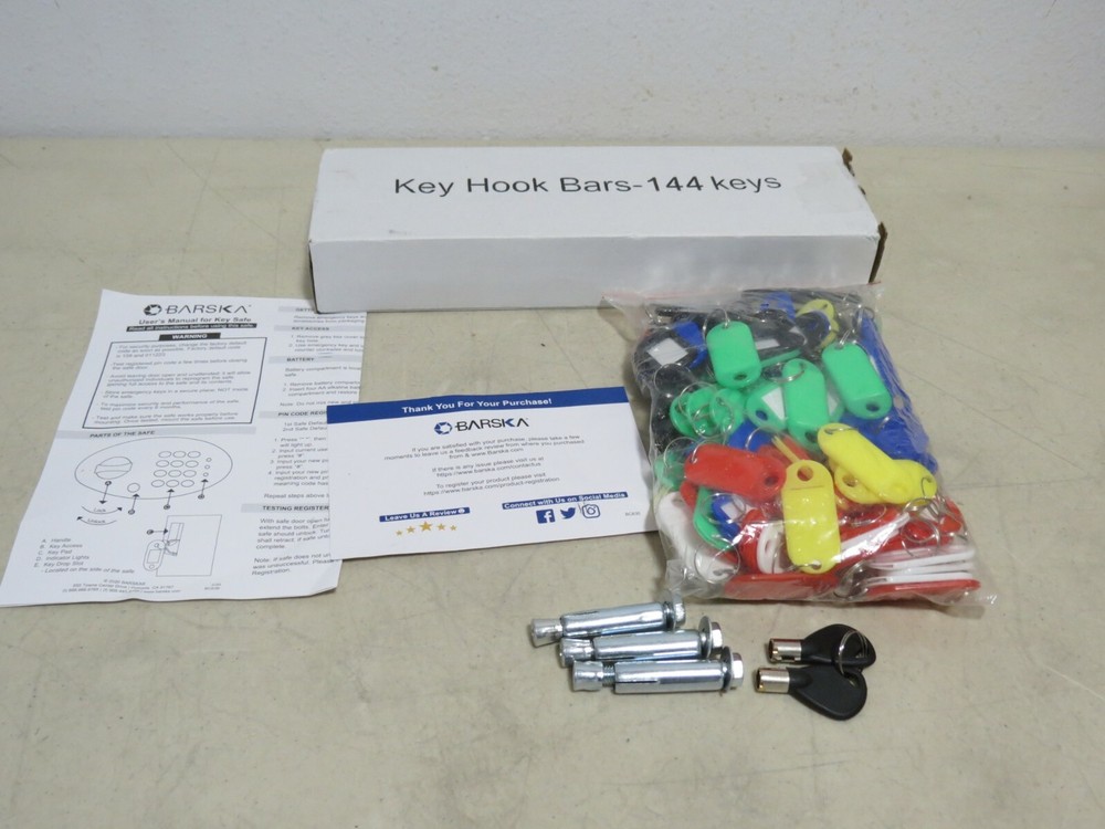 BARSKA 144 Key Cabinet Digital Wall Safe AX12660