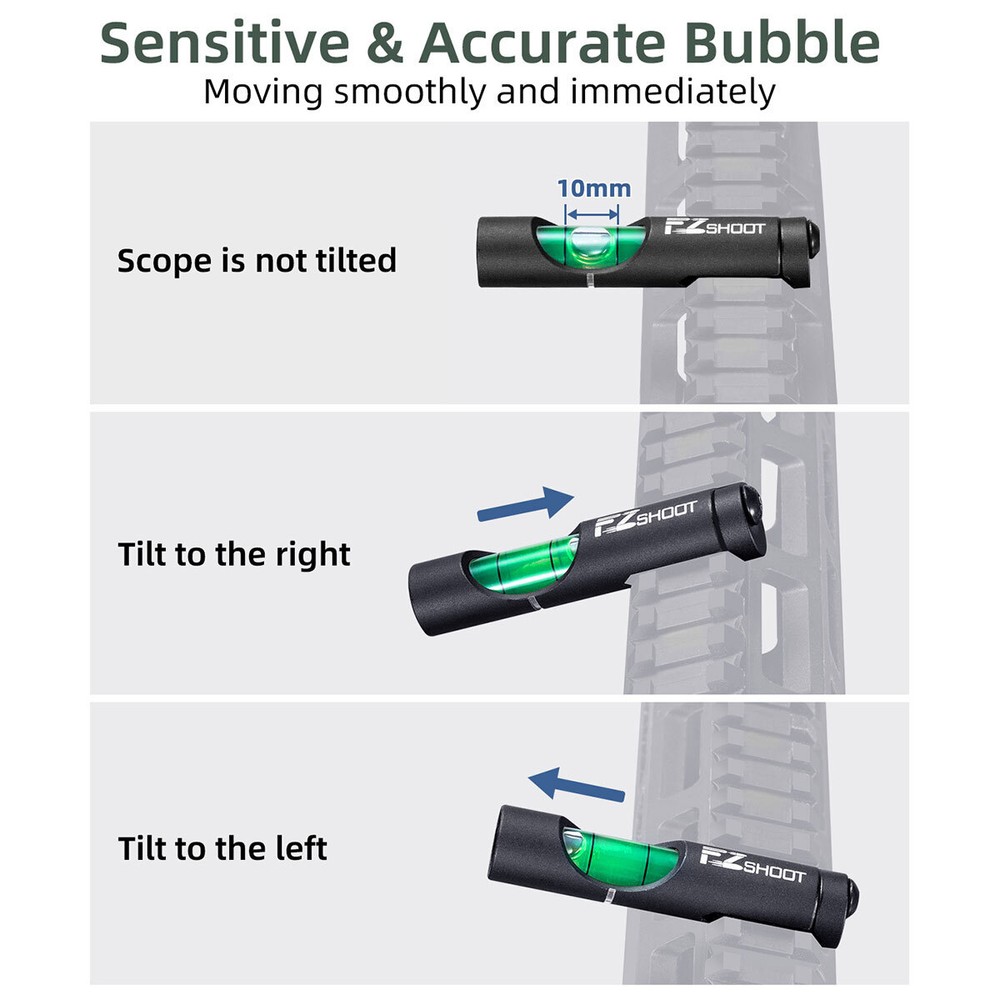 Rifle Scope Level Kit High Precision Bubble Leveling Tool - 20mm Picatinny Rails