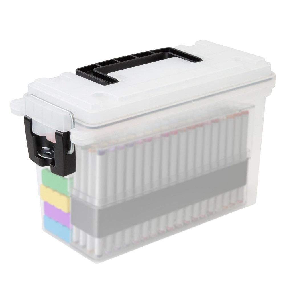Sheffield 12635 Ammo Storage Box, Stackable .30 Cal Standard Single, Frost