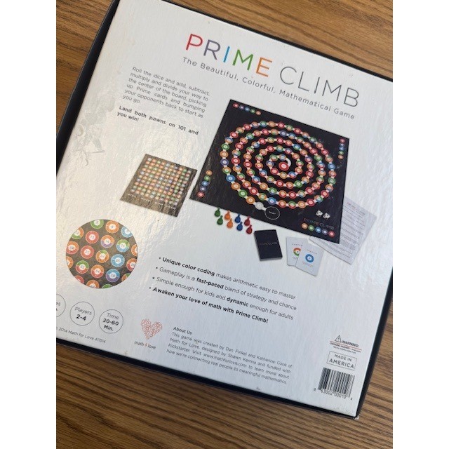 Prime Climb Math for Love Board Game Complete Great Condition