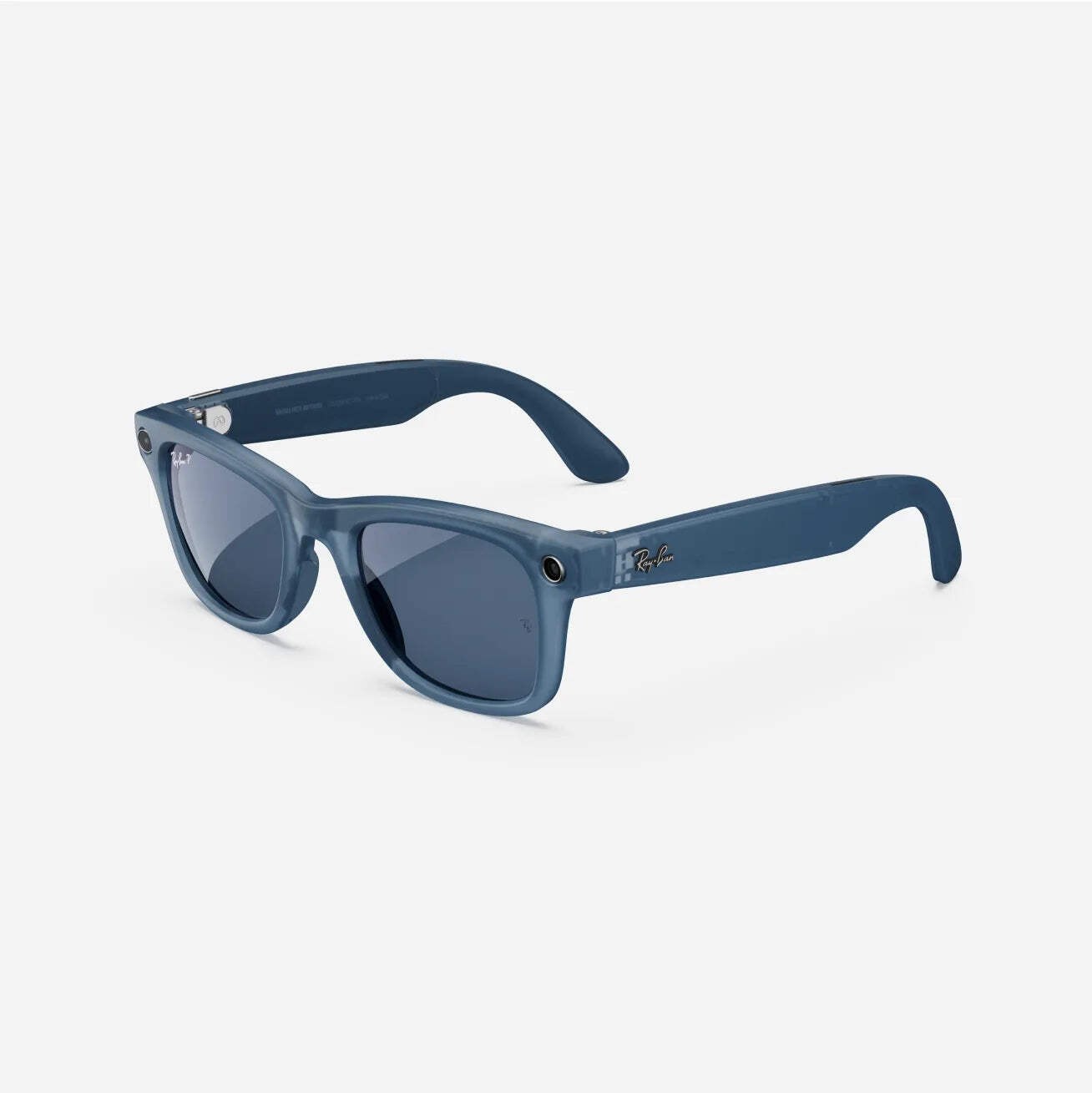 Ray-Ban Meta Wayfarer (Refurbished), Matte Jeans Transparent / Dusty Blue, Stand
