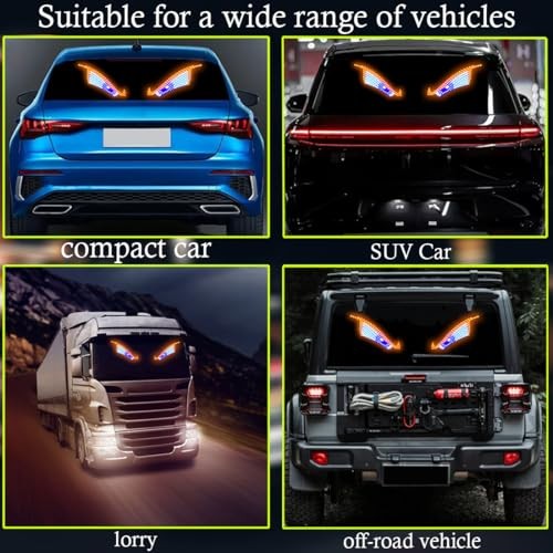 Car Devil Eye Lights,LED Window Devil Eye Lights,Dynamic Devil Eye car A