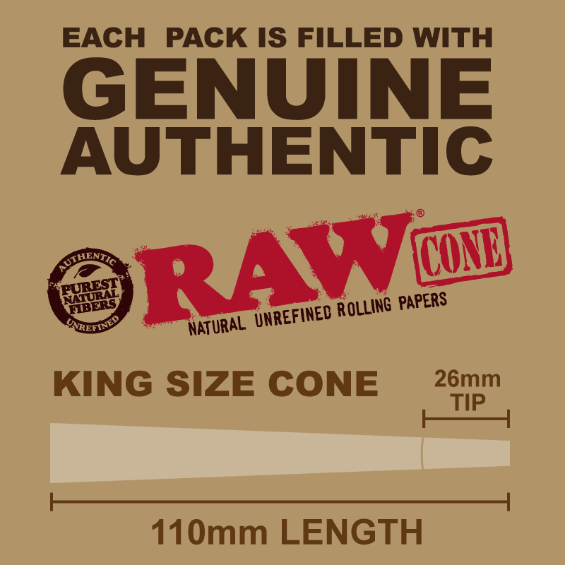 RAW Cones Organic King 1400 Count Box