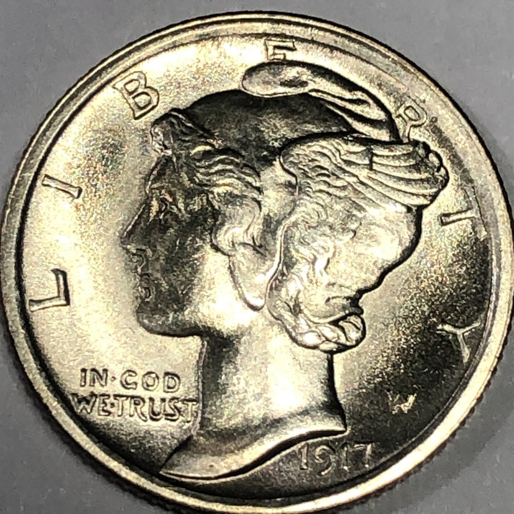 1917 - Uncirculated Mercury Silver Dime -  #19441