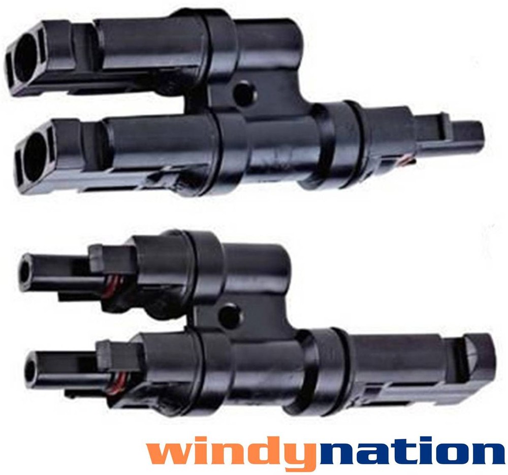 Solar Panel T Branch Connectors Cable Splitter Coupler Combiner