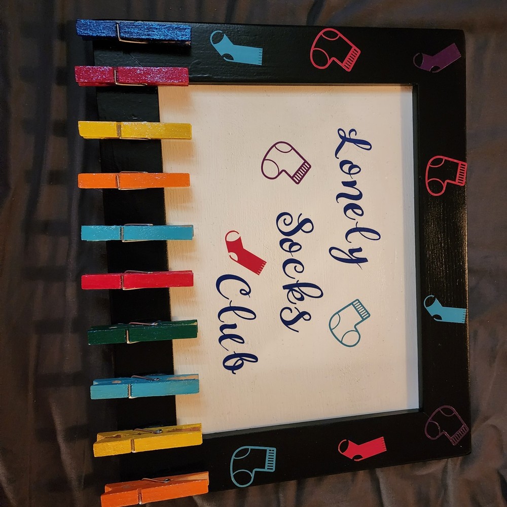 Handmade Lonely Socks Club Plaque