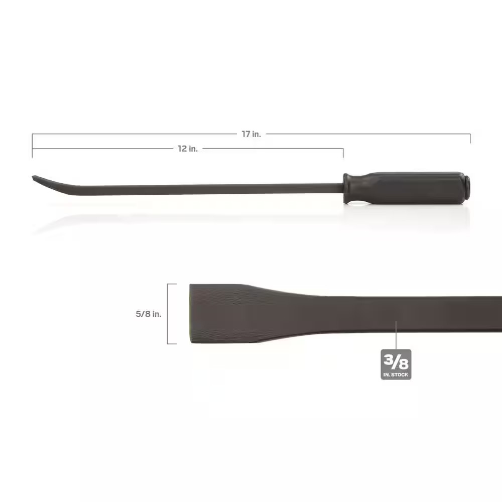 17 In. Angled End Handled Pry Bar with Striking Cap