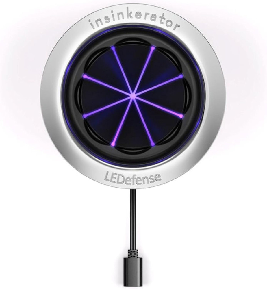 Ledefense Garbage Disposal Flange, Antimicrobial LED Accessory for Garbage Disp