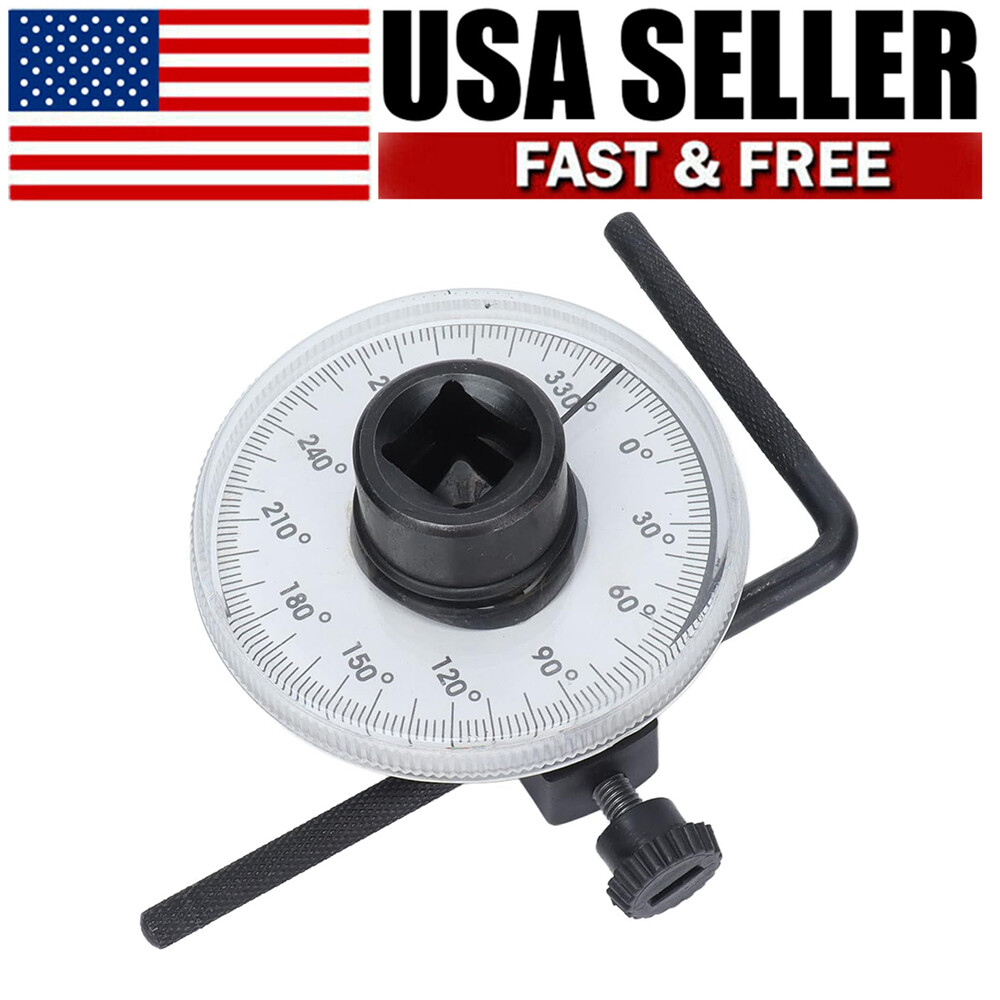 Drive Torque Angle Gauge Meter 360 degree 1/2" Rotation Measure Tool Wrench
