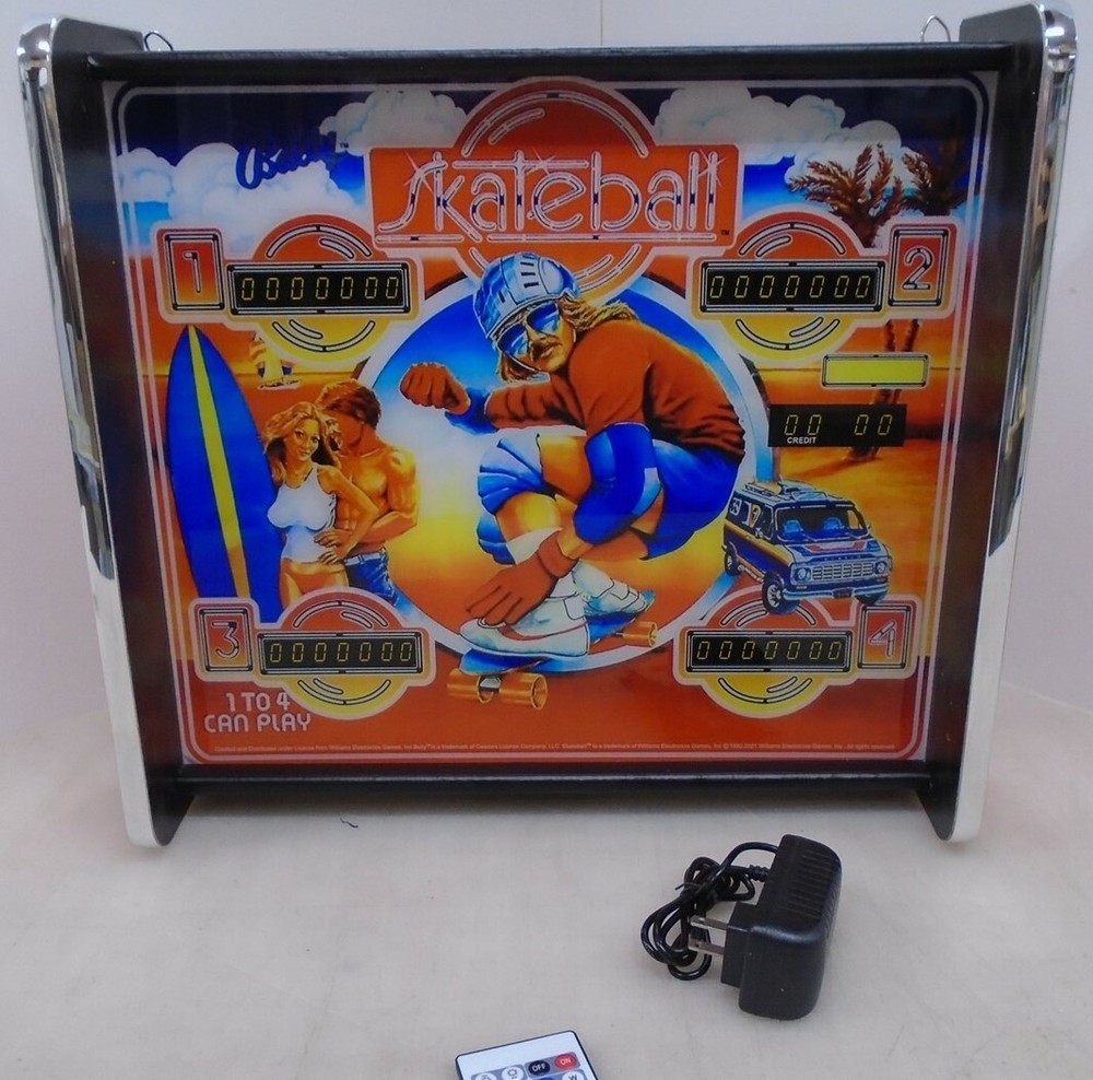 Bally Skateball Pinball Head LED Display light box