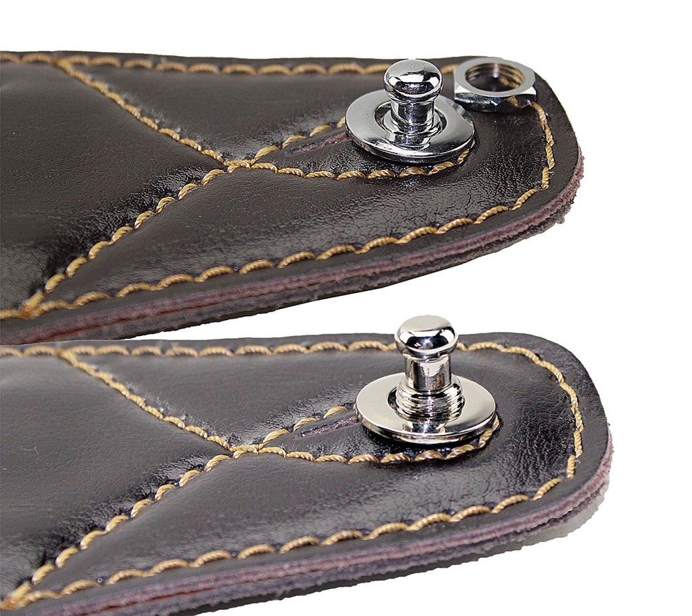 Walker & Williams XSL Extra Long Deep Barrel Chrome Strap Locks For Thick Straps