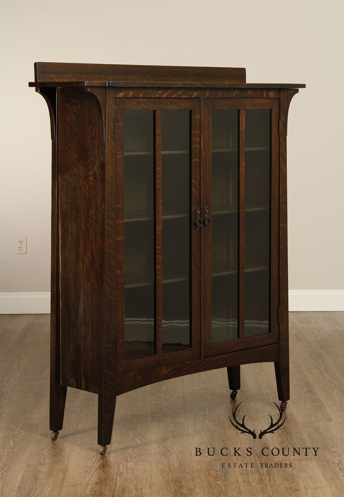 Limbert Antique Mission Oak Arts & Crafts Glass Door Bookcase
