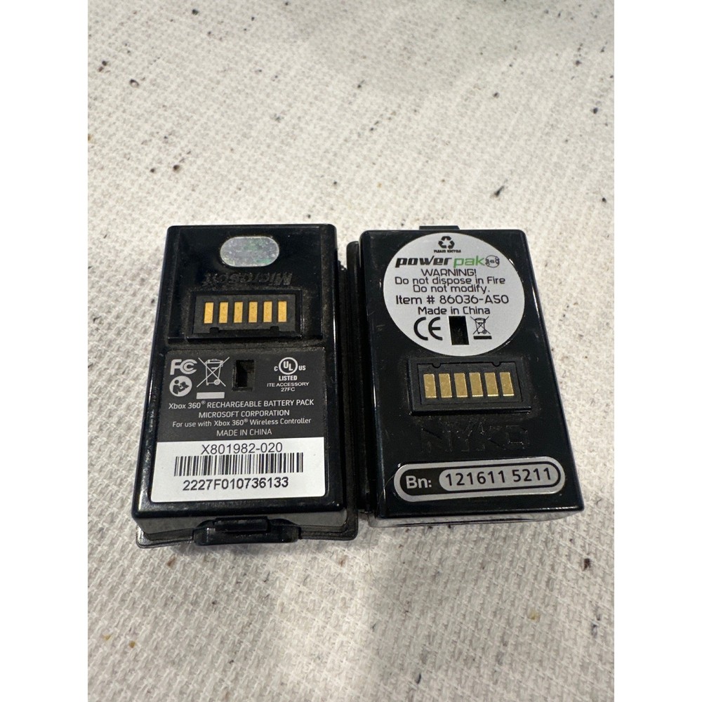 Microsoft Xbox 360 Rechargeable Battery Pack Wireless Controller 2 Pack untested