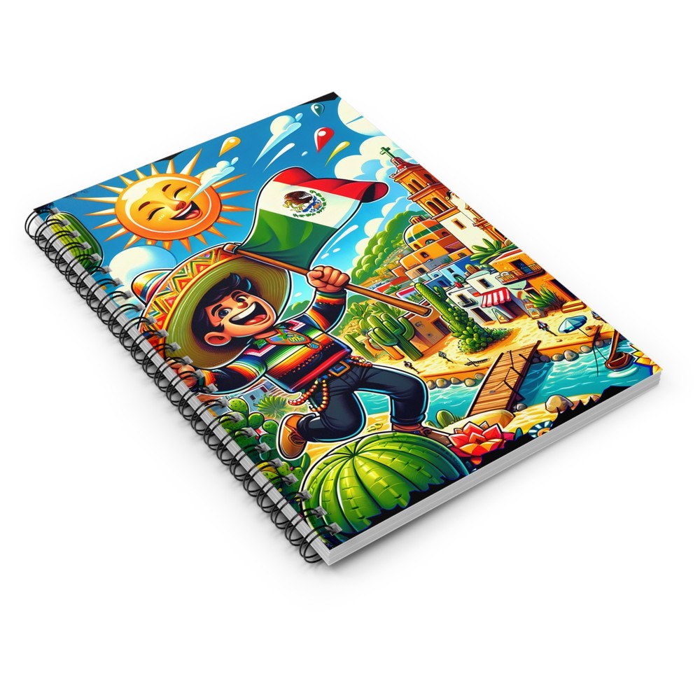 Proud Mexican Flag Kid Spiral Notebook | Journal | Diary