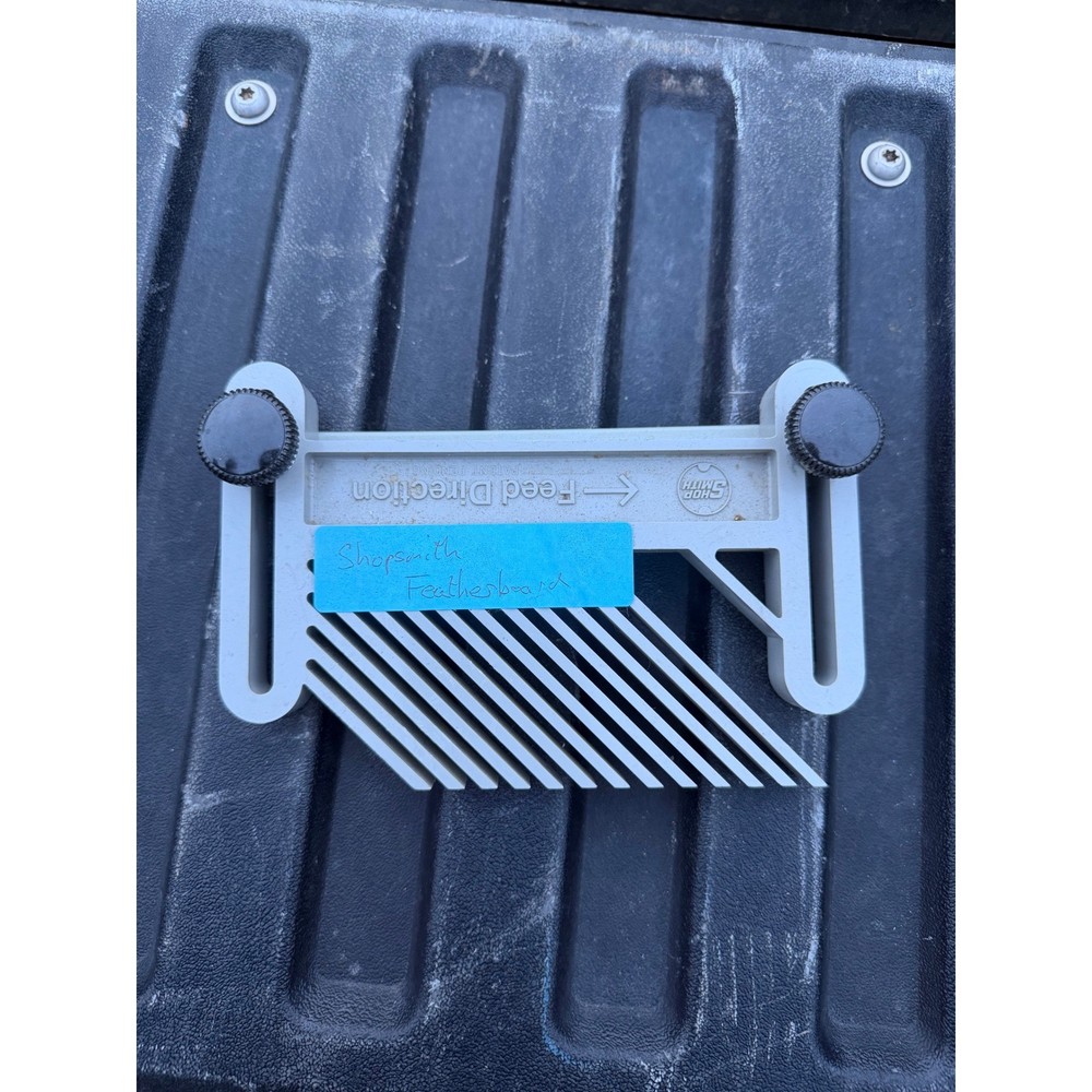 Shopsmith Featherboard Woodworking Safety Jig Gray with Adjustable Knobs