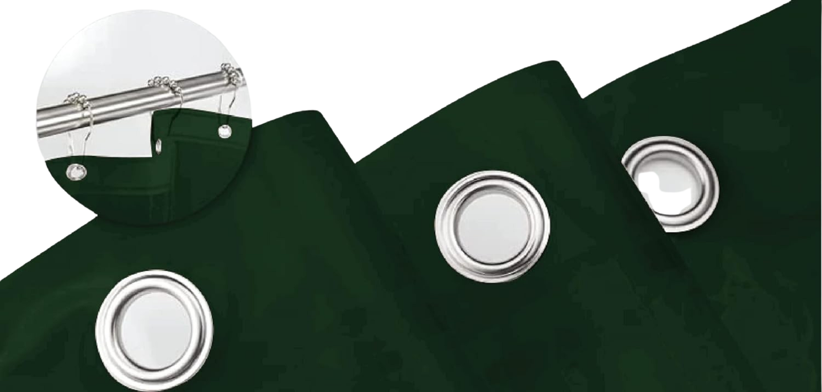 Shower Curtain Liner Mildew Resistant Vinyl Magnetized Bottom Grommets