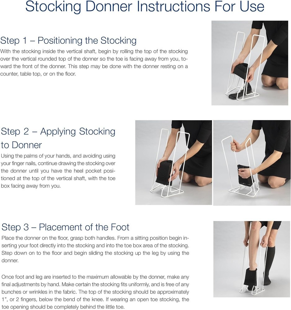 Large Size Stocking Donner, Helps Apply Compression Large Size Donning Zone