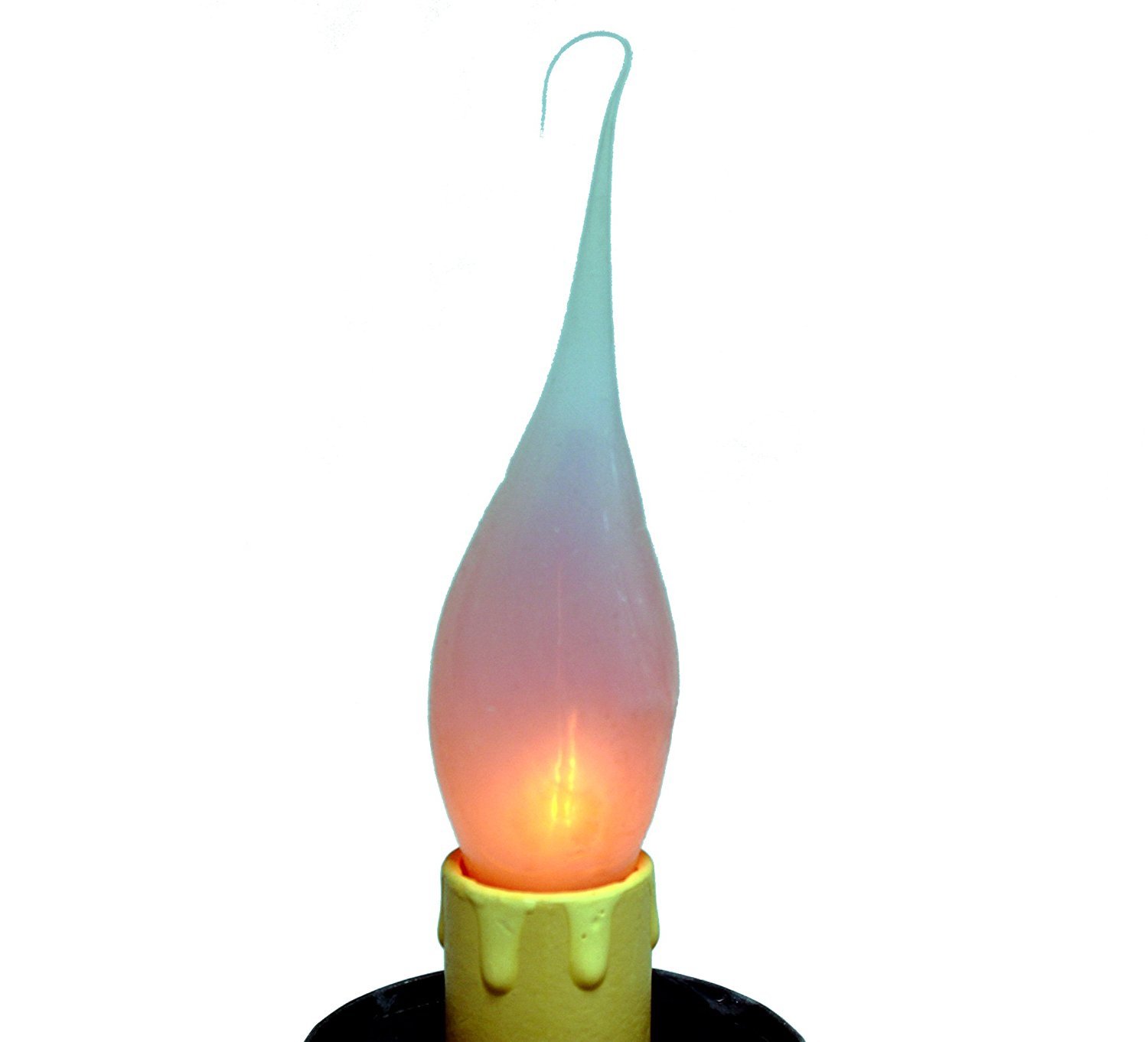 Silicone Dipped Flickering Flame Bulb, Country Candle Lamp Style, Pack of 6