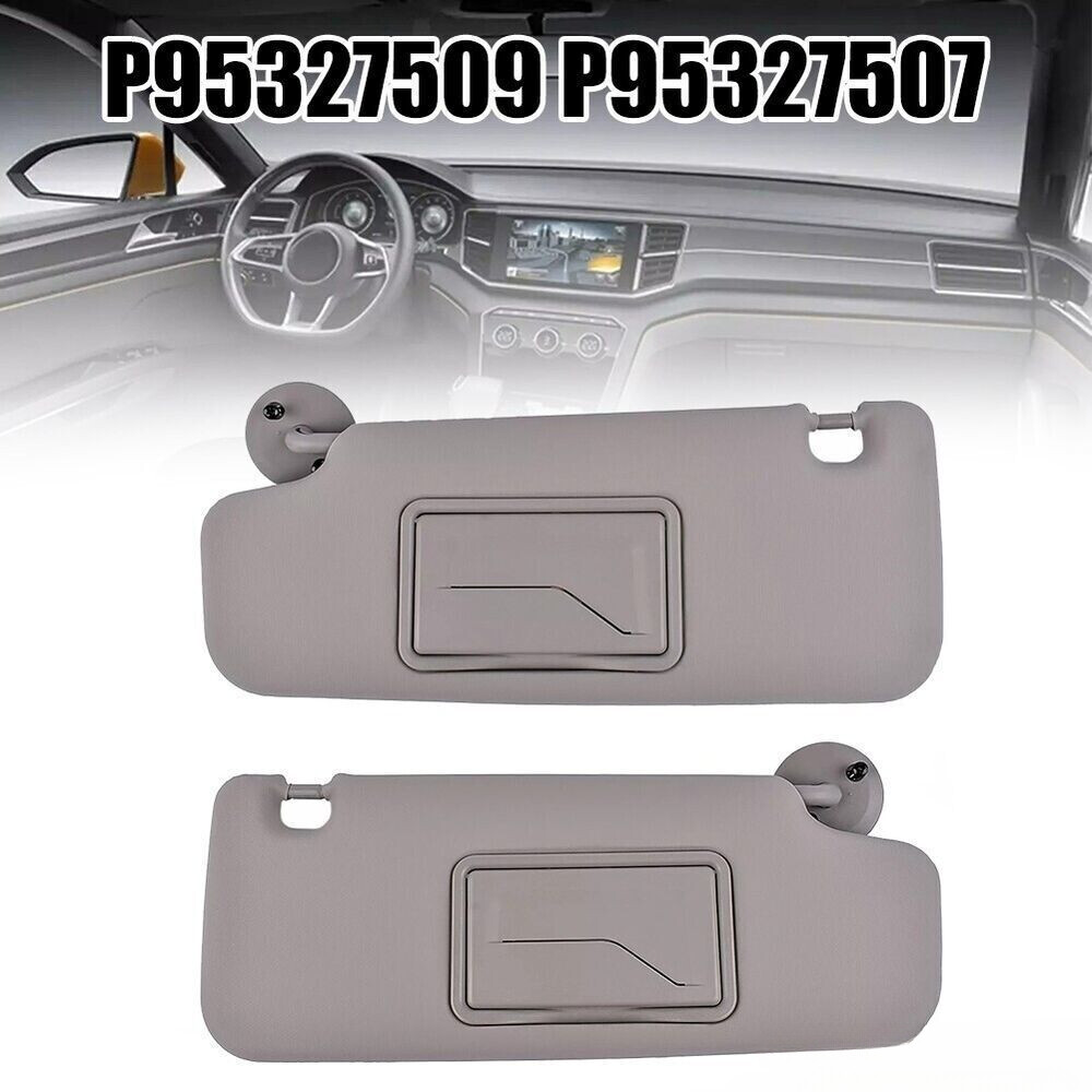 Sun Visor Set for Chevrolet Driver + Passenger Side Gray