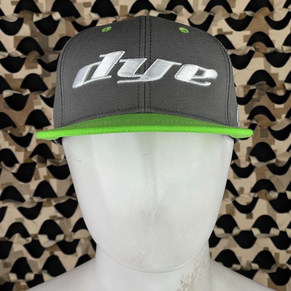 NEW Dye LRG Logo Snap Back Hat - Grey/Lime