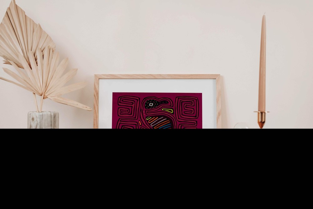 Traditional Pink Rainforest Bird Mola