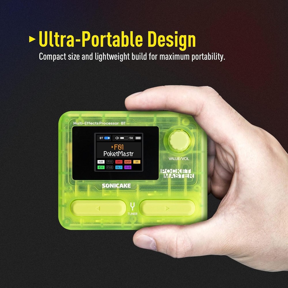 Portable Multi Effects Pedal - Transparent Green