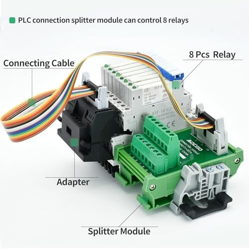 Signal Relay Module Adapter 8 Channel for 5V 12V 24VDC; PLC Controller